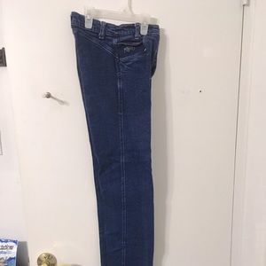 Roper Bare Back Vintage Western Jeans size 1/2 Blue Denim